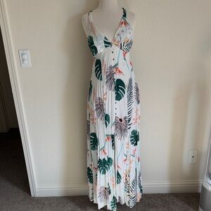 Tropical Floral Maxi Dress